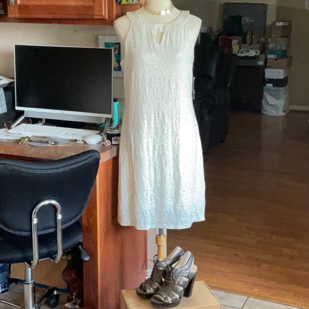 Volume One Dresses Ivory Sequin Dress Size XL, NWT